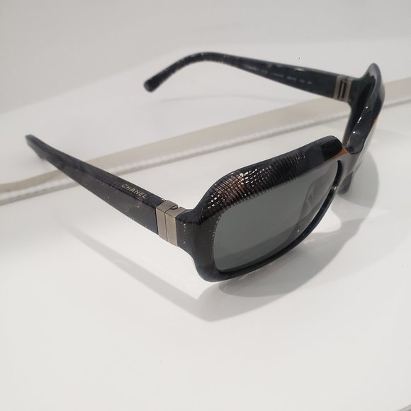 Chanel 5155 c.1153/3F Black Lace New Sunglasses - Picture 5 of 10